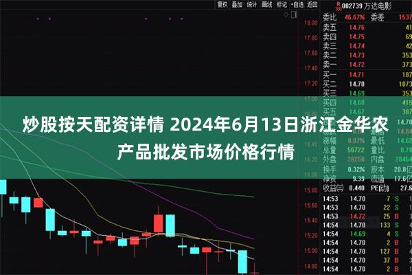 炒股按天配资详情 2024年6月13日浙江金华农产品批发市场价格行情