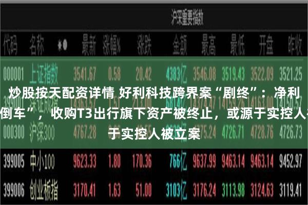   炒股按天配资详情 好利科技跨界案“剧终”：净利润“开倒车”，收购T3出行旗下资产被终止，或源于实控人被立案