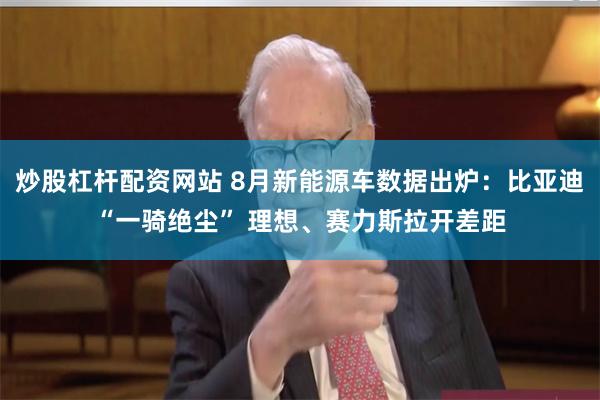 炒股杠杆配资网站 8月新能源车数据出炉：比亚迪“一骑绝尘” 