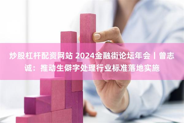   炒股杠杆配资网站 2024金融街论坛年会丨曾志诚：推动生僻字处理行业标准落地实施