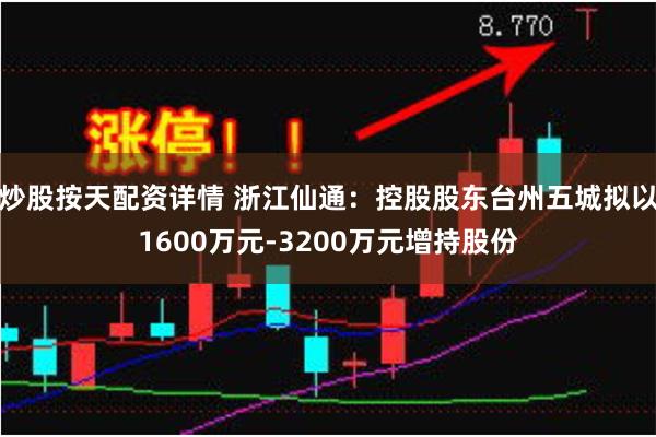 炒股按天配资详情 浙江仙通：控股股东台州五城拟以1600万元-3200万元增持股份